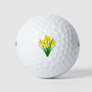 Daffodil Flowers Golf Balls
