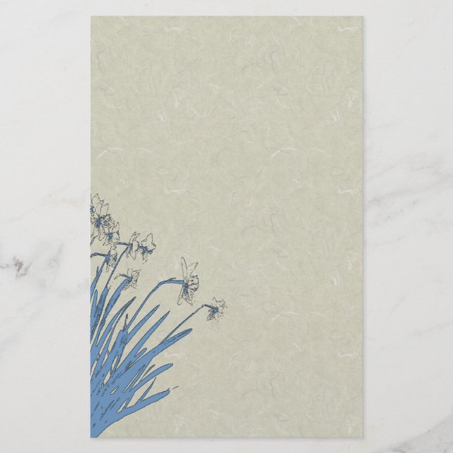 Daffodil Flowers Stationery (Front)