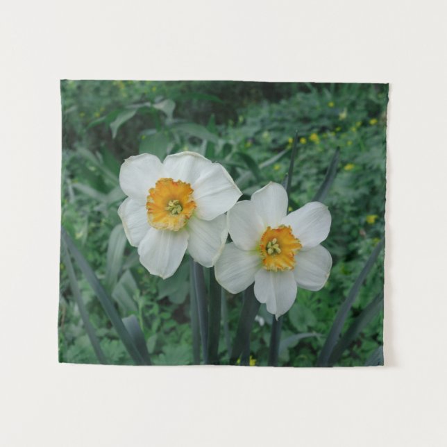Daffodil Flowers Tapestry (Front (Horizontal))