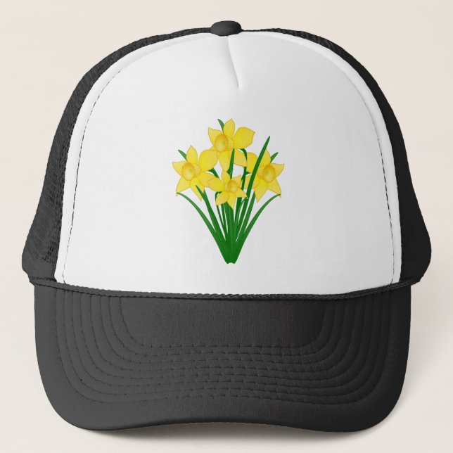 Daffodil Flowers Trucker Hat (Front)
