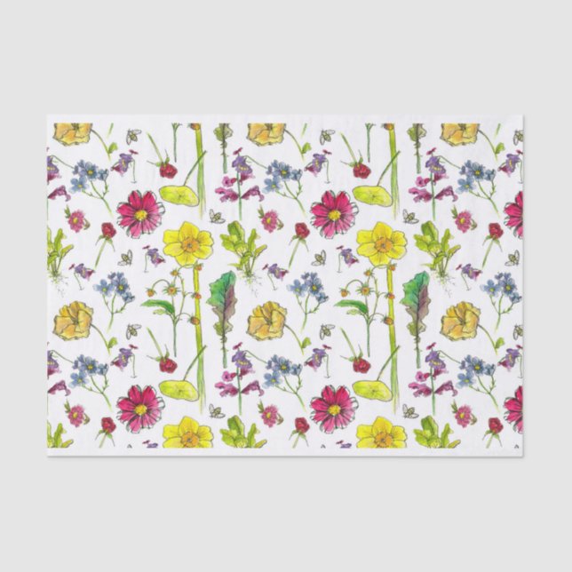 Daffodil Flowers Wildflower Farm Stand  Tissue Paper (Front)