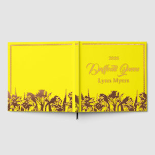 Daffodil Foil Scrapbook Photo Pageant Festival Guest Book