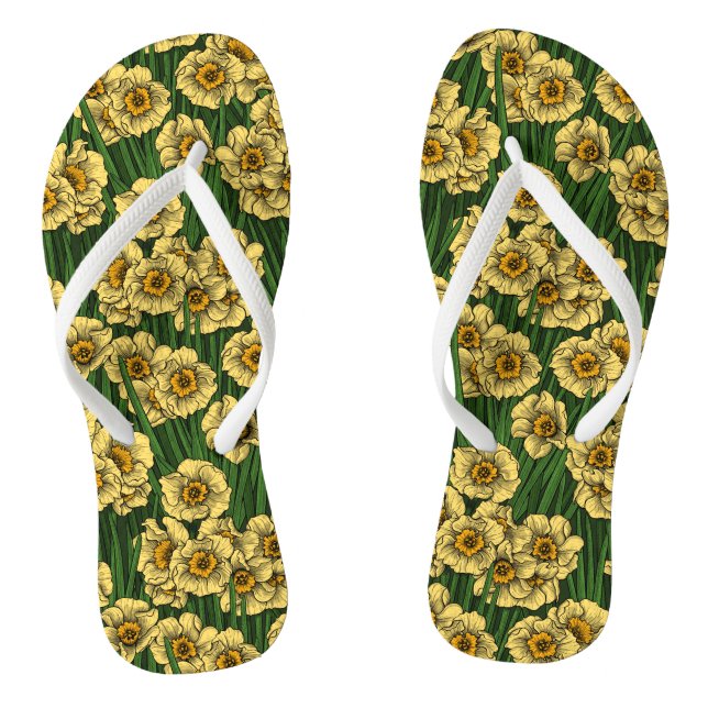 Daffodil garden flip flops (Footbed)