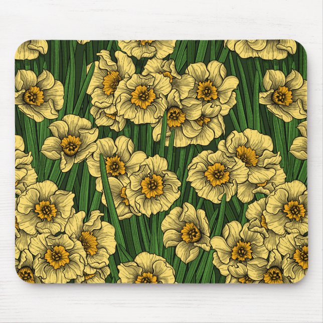 Daffodil garden mouse mat (Front)