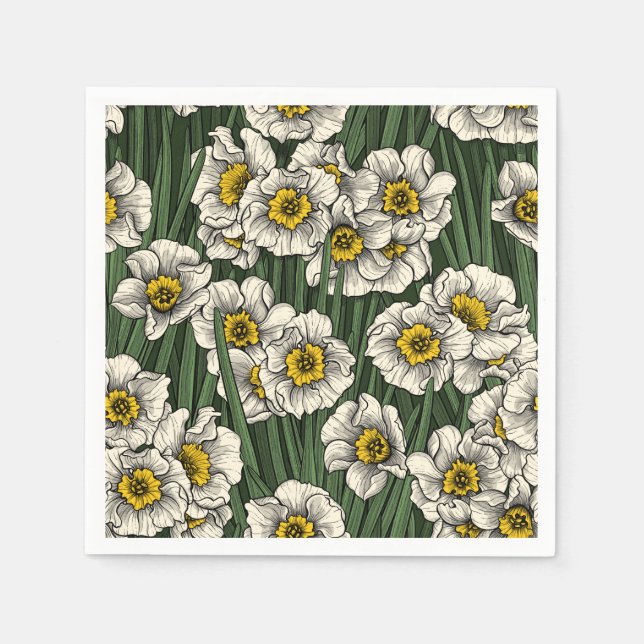 Daffodil garden napkin (Front)