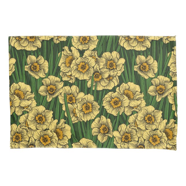 Daffodil garden pillowcase (Front-Left)