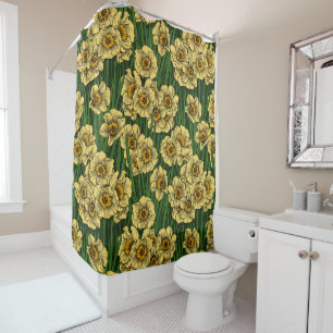 Daffodil garden shower curtain