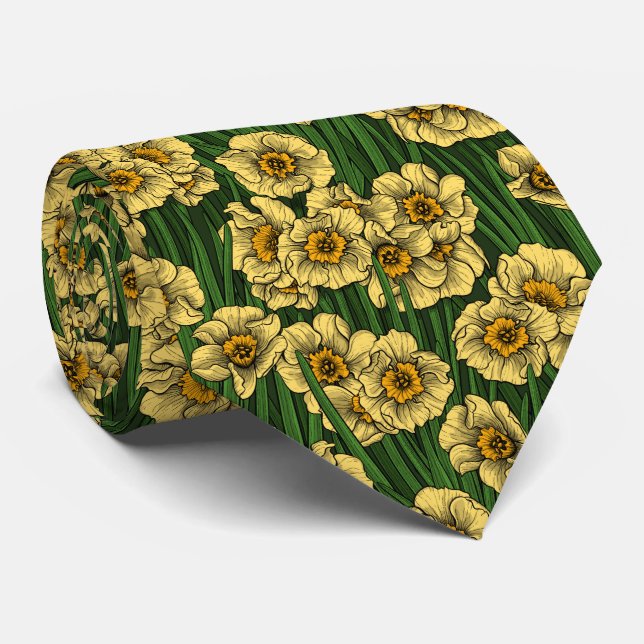 Daffodil garden tie (Rolled)