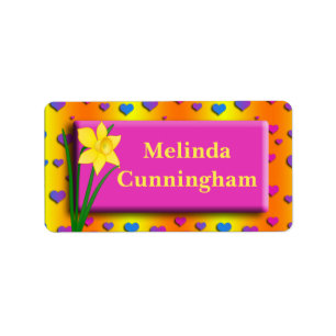 Daffodil - Girls school name label