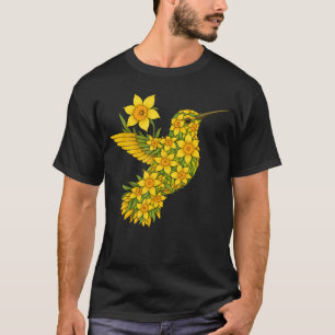 Daffodil Hummingbird Flower Gardening T-Shirt