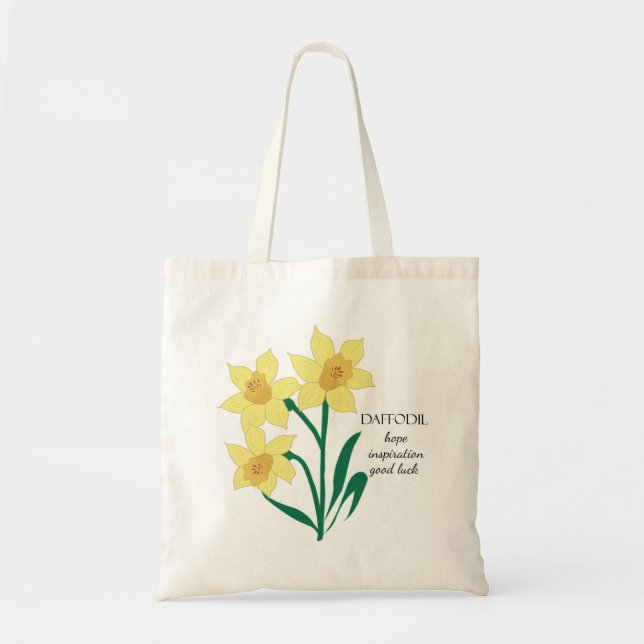 Daffodil March Birth Month Flower Bag (Front)