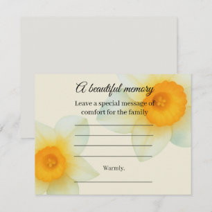 Daffodil Memorial Message Card