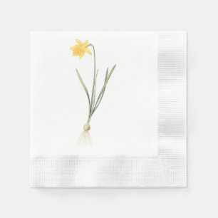 daffodil(Narcissus pseudo-narcissus) by Redouté Napkin