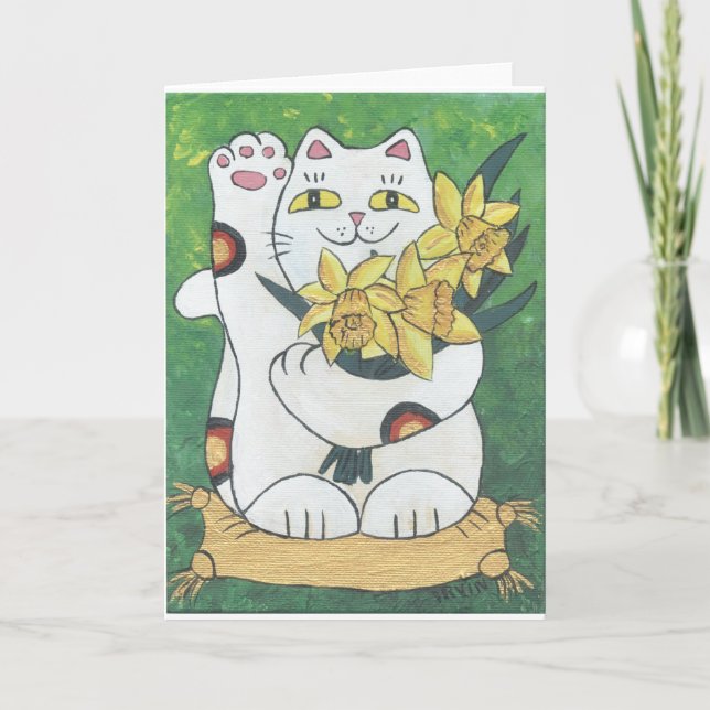 Daffodil Neko Card (Front)