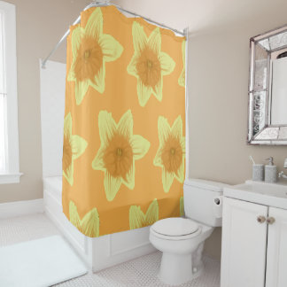 Daffodil Orange & Yellow Shower Curtain