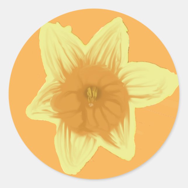 Daffodil Orange Yellow Stickers (Front)