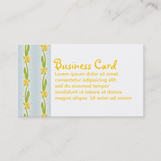 Daffodil Pattern Business Card (Front)