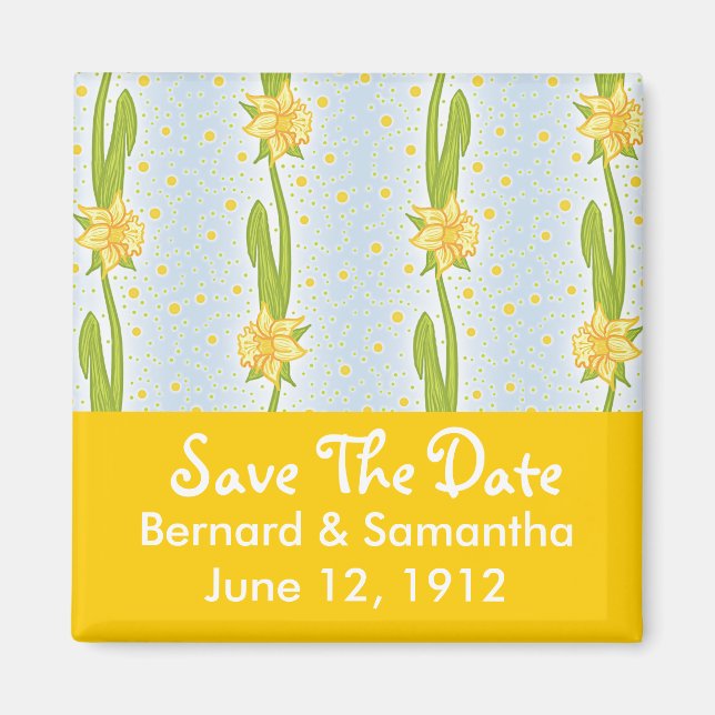 Daffodil Pattern Magnet (Front)