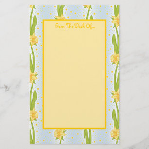 Daffodil Pattern Stationery