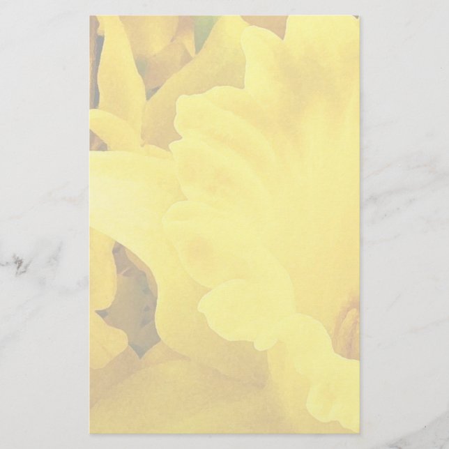 Daffodil Petals Stationery (Front)