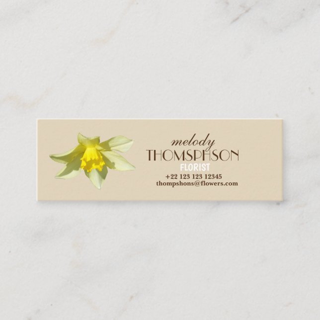 Daffodil  Photo Floral Business Cards (Front)