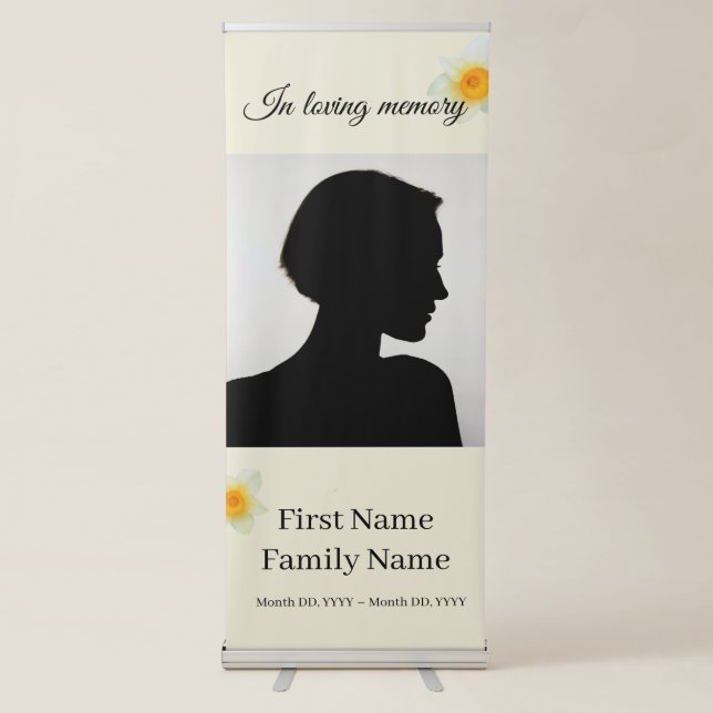 Daffodil primrose memorial  retractable banner (Front)