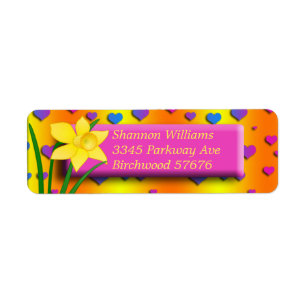 Daffodil Return Address Label