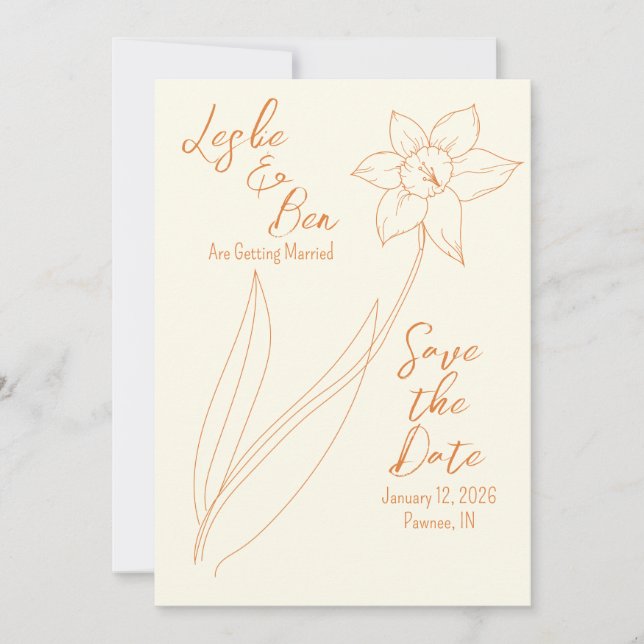 Daffodil Save the Date (Front)