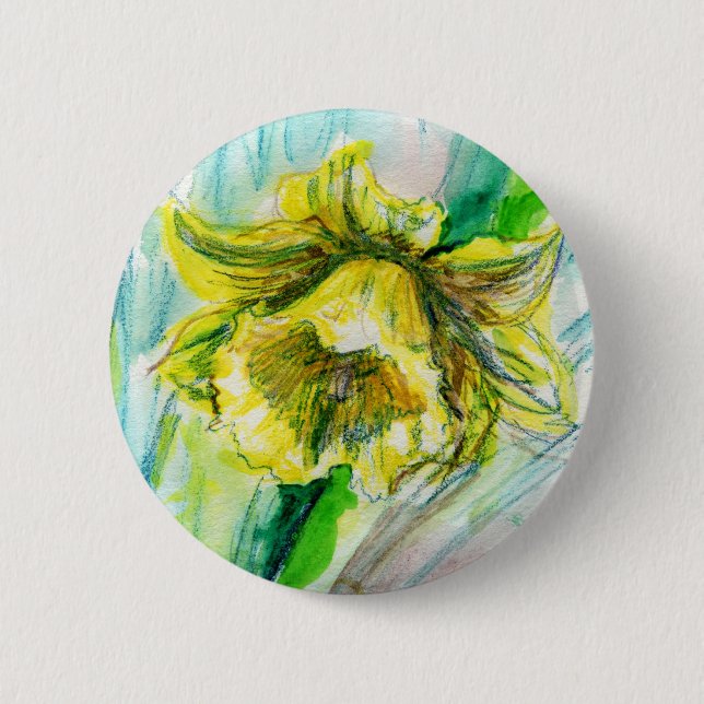 Daffodil Spring Button Badge (Front)