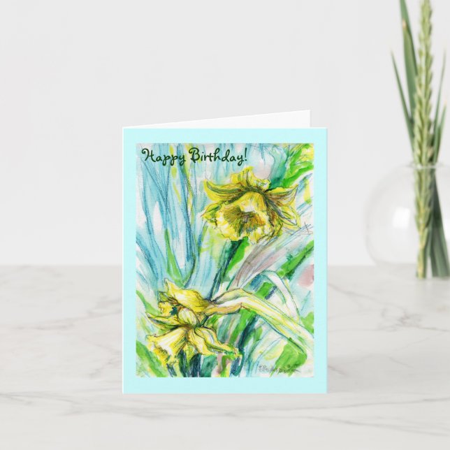 Daffodil Spring Card (Front)