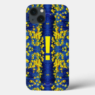 Daffodil Spring Exclamation Mark Yellow Blue iPhone 13 Case
