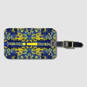 Daffodil Spring Exclamation Yellow Blue Ukraine Luggage Tag