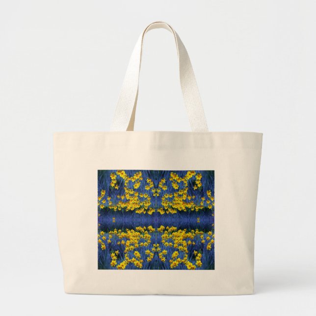 Daffodil Spring Fantasy Large Tote Bag (Front)