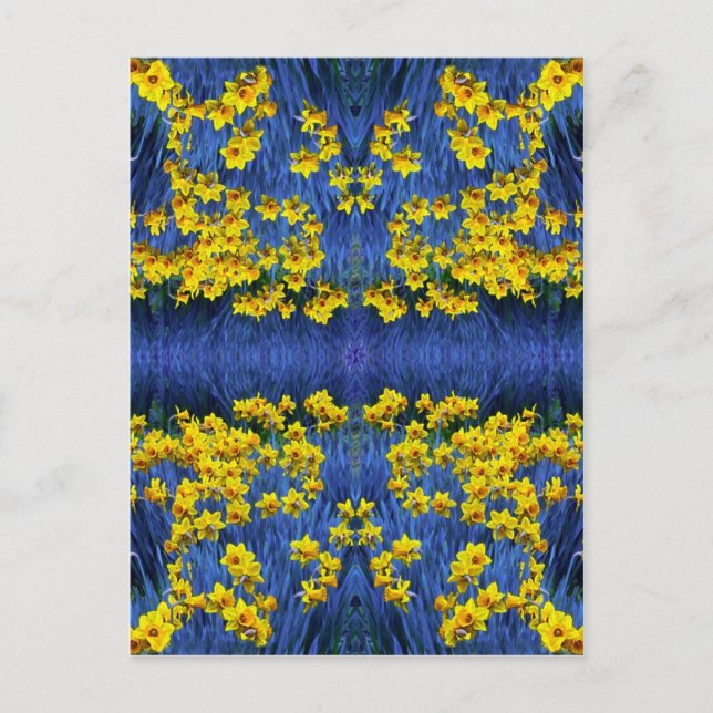 Daffodil Spring Fantasy Postcard (Front)