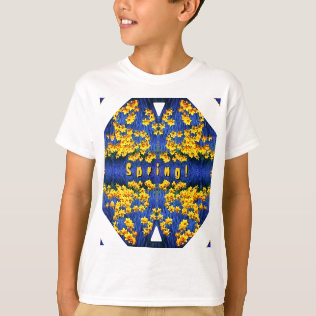 Daffodil Spring Fantasy your text T-Shirt (Front)