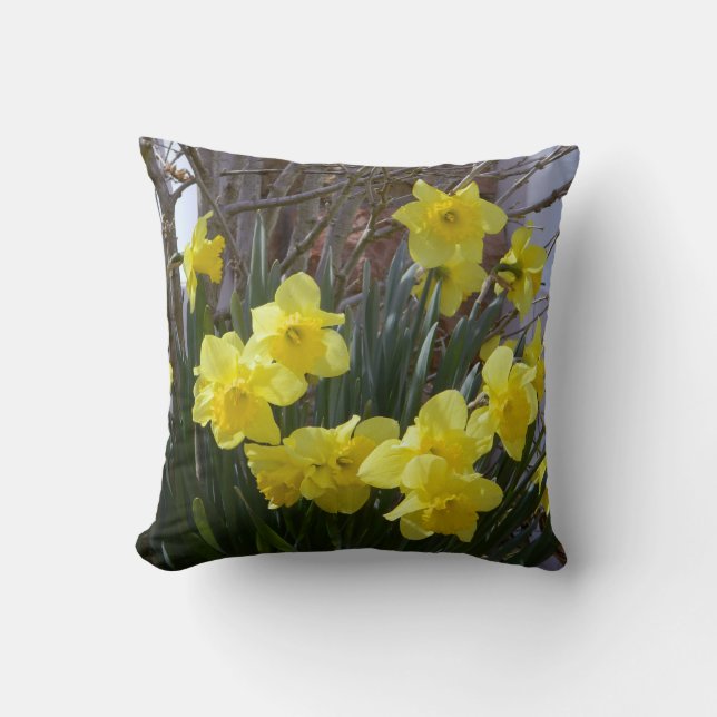Daffodil Spring Pillow (Front)
