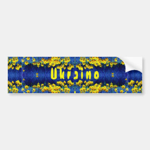 Daffodil Spring Ukraine Yellow Blue Bumper Sticker