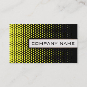 Daffodil Techno Dots Elegant Modern Black Business Card