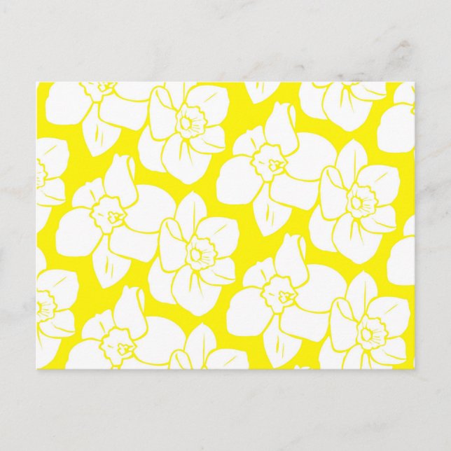 Daffodil Wallpaper Postcard (Front)