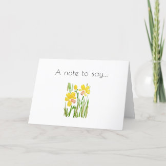 Daffodil Watercolour Note Card