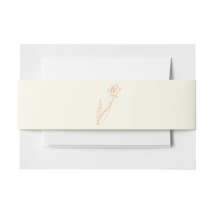 daffodil wedding belly band invitation belly band