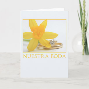 Daffodil wedding invitation spanish