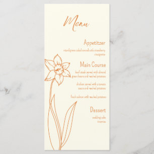 Daffodil Wedding Menu