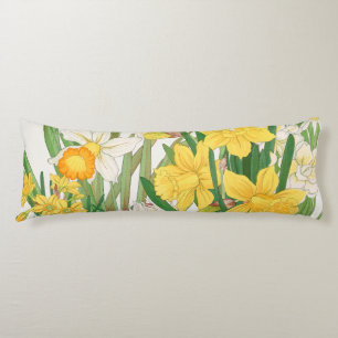 Daffodil Woodblock Painting, Tanigami Kônan, 1917 Body Cushion
