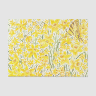 Daffodil Yellow Flower Tissue Paper
