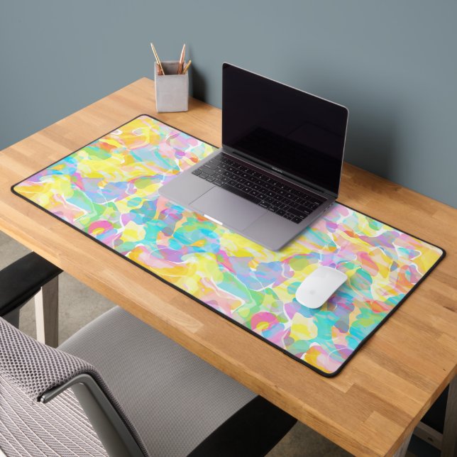 Daffodil Yellow Pastel Abstract Desk Mat (Office 2)