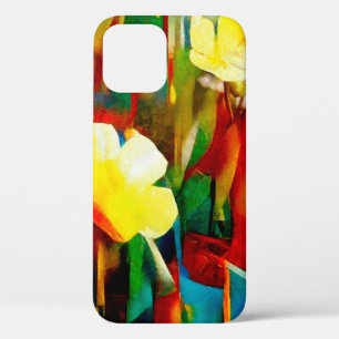 Daffodils. Abstract floral composition in a cubist iPhone 12 Case