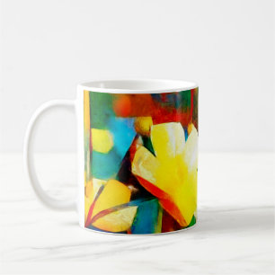 Daffodils. Abstract floral composition in a cubist Coffee Mug