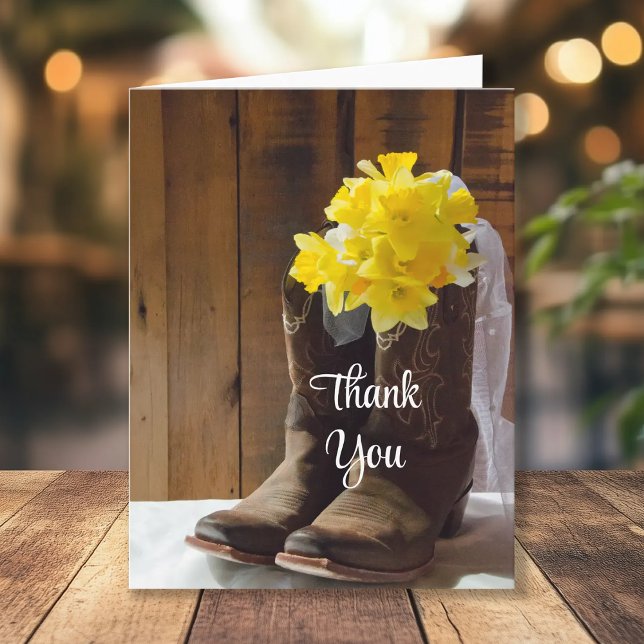 Daffodils and Cowboy Boots Bridesmaid Thank You (Creator Uploaded)
