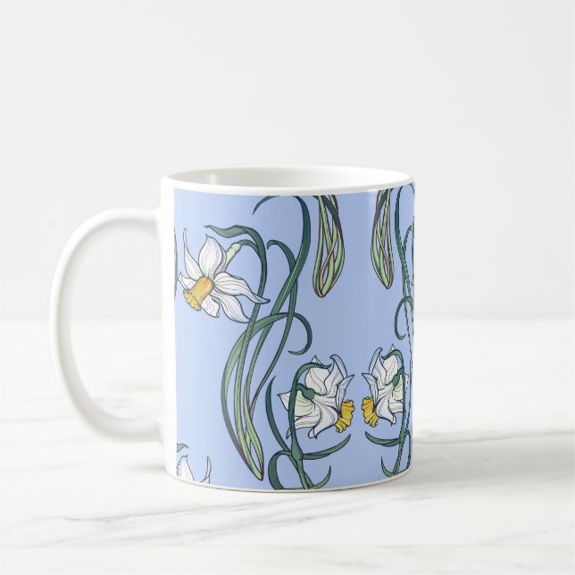 Daffodils Art: Nouveau Spring Coffee Mug (Left)